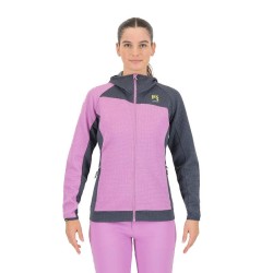 Тёплая кофта Karpos Averau W Full-Zip Hoodie сиренево-серый
